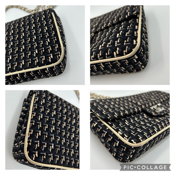 (SOLD) Chanel Black Vintage Small Printed CC Flap Bag - Picture 15 of 16